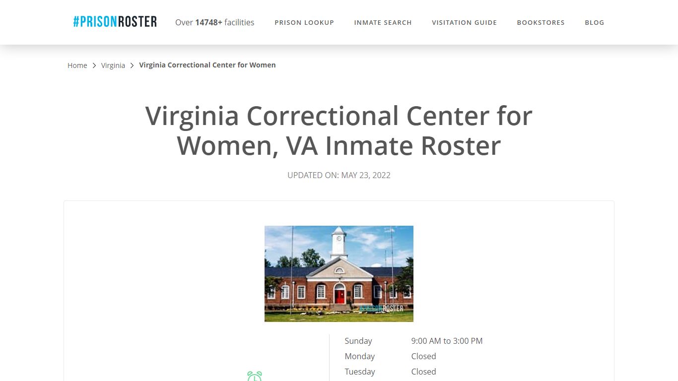 Virginia Correctional Center for Women, VA Inmate Roster