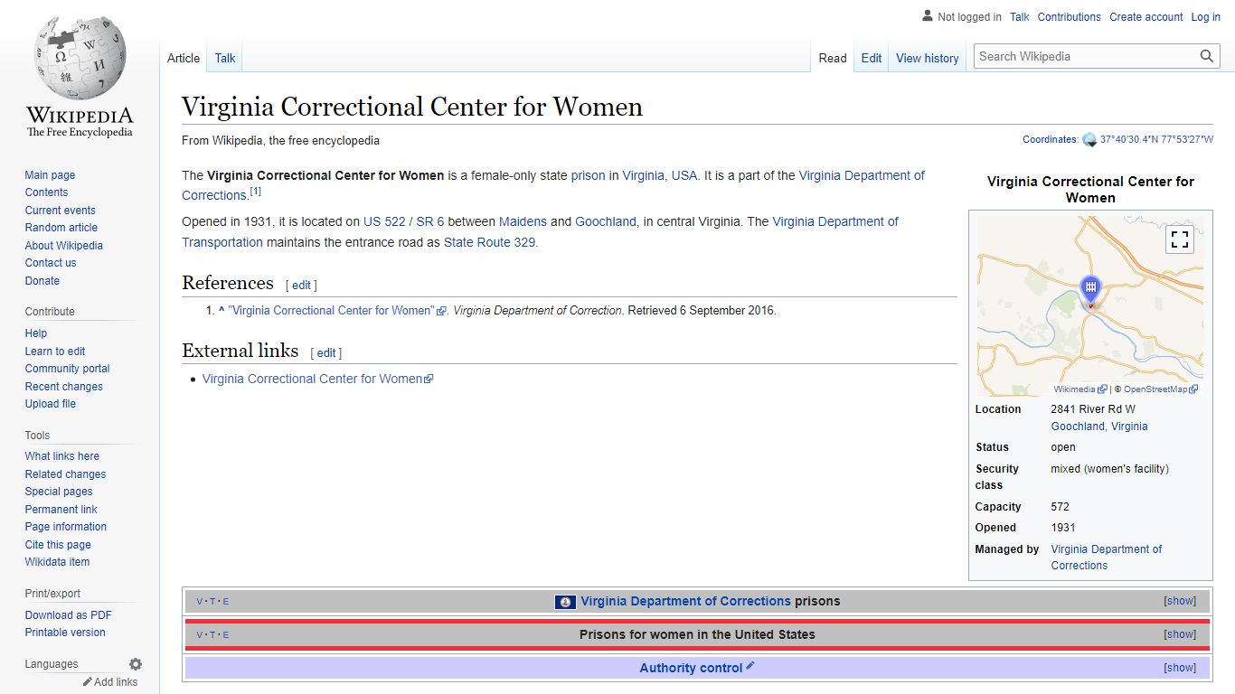 Virginia Correctional Center for Women - Wikipedia