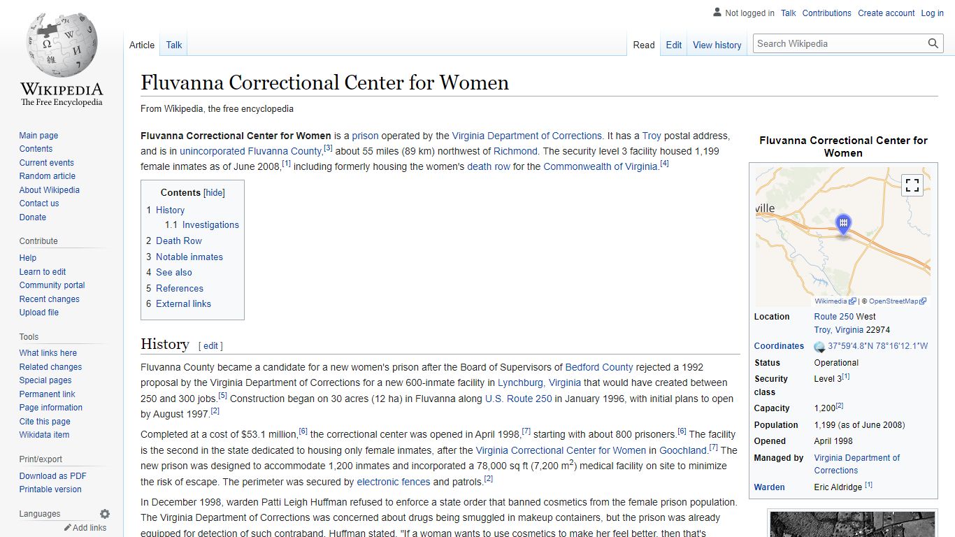 Fluvanna Correctional Center for Women - Wikipedia